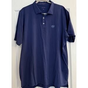 B Draddy Polo Shirt Mens XL Blue Bee Stretch Golf Tennis Comfort USA Made Walk